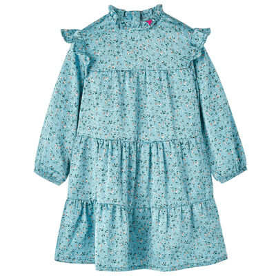 Dětské šaty s dlouhým rukávem modré 92