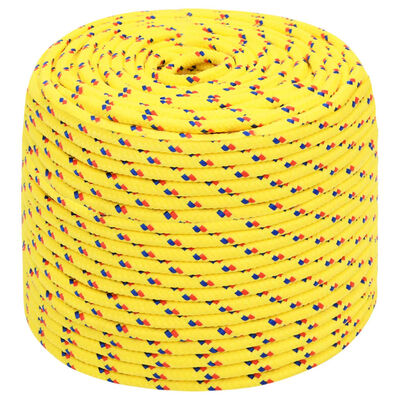 vidaXL Lodní lano žluté 10 mm 250 m polypropylen