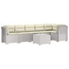 vidaXL Ratanov&aacute; pohovka pro 6 osob s pol&scaron;t&aacute;ři PP B&iacute;l&aacute;