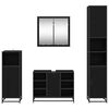 vidaXL Sada koupelnového nábytku 4 pcs Černý dub 80 x 33 x 60 cm