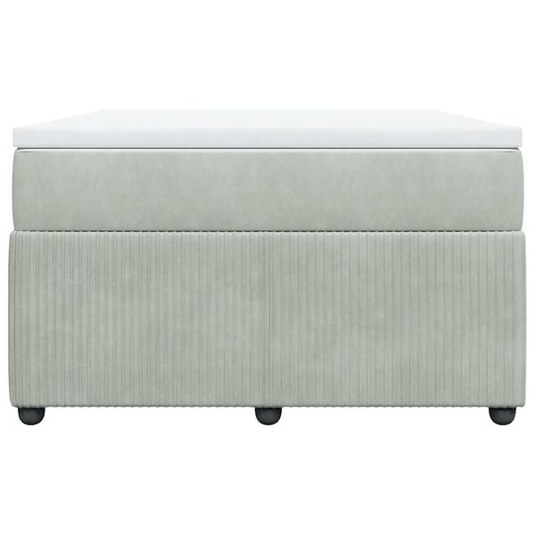 vidaXL Box spring postel s matrac&iacute; světle &scaron;ed&aacute; 120 x 200 cm samet