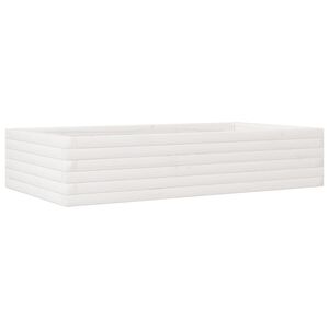 vidaXL Zahradn&iacute; truhl&iacute;k b&iacute;l&yacute; 110 x 60 x 23 cm masivn&iacute; borov&eacute; dřevo