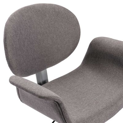 vidaXL Otočná jídelní židle šedá textil
