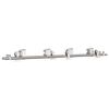 vidaXL Sada př&iacute;slu&scaron;enstv&iacute; pro posuvn&eacute; dveře 183 cm nerez ocel stř&iacute;brn&aacute;