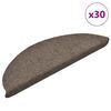 vidaXL Schodov&eacute; rohože samolepic&iacute; 30 ks 56 x 17 x 3 cm b&eacute;žov&eacute; půlkulat&eacute;