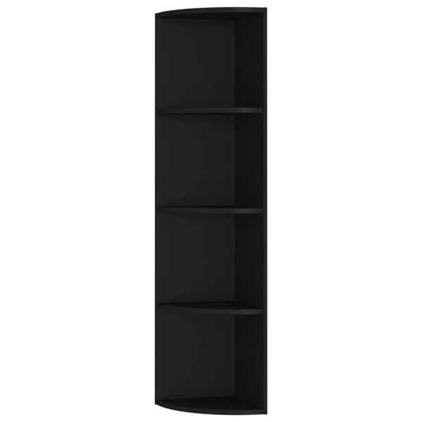 vidaXL Stoj&iacute;c&iacute; rohov&aacute; police čern&aacute; 40 x 41,5 x 180 cm dřevotř&iacute;ska