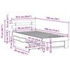 vidaXL R&aacute;m postele s čelo B&iacute;l&aacute; 90 x 190 cm Masivn&iacute; borov&eacute; dřevo