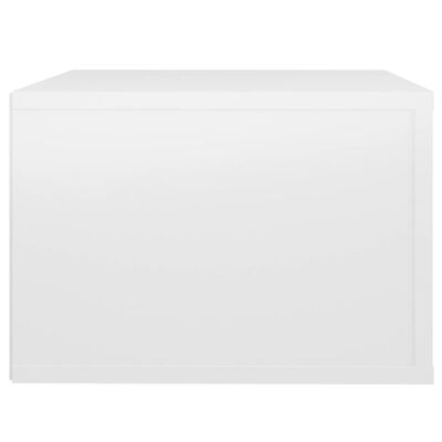 vidaXL Nástěnný noční stolek bílý s vysokým leskem 50x36x25 cm