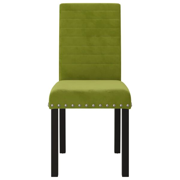 vidaXL J&iacute;deln&iacute; židle 2 ks světle zelen&eacute; samet