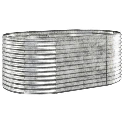 vidaXL Vyvýšený záhon práškově lakovaná ocel 175x100x68 cm stříbrný