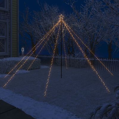 vidaXL LED vánoční vodopád světelný strom dovnitř i ven 576 LED 3,6 m
