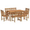 vidaXL 7d&iacute;ln&aacute; zahradn&iacute; j&iacute;deln&iacute; sada 140 x 80 cm masivn&iacute; teakov&eacute; dřevo