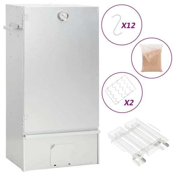 vidaXL Grilovací trouba / udírna s generátorem kouře pozinkovaná ocel