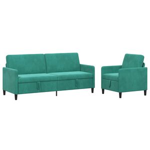 vidaXL Sedačka se storage 2 ks Tyrkysov&aacute; Polyester