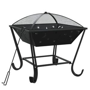 vidaXL Ohni&scaron;tě s pohrab&aacute;čem 50 cm XXL ocel