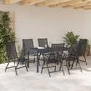vidaXL Zahradní jídelní souprava 7 pcs Antracit Ocel