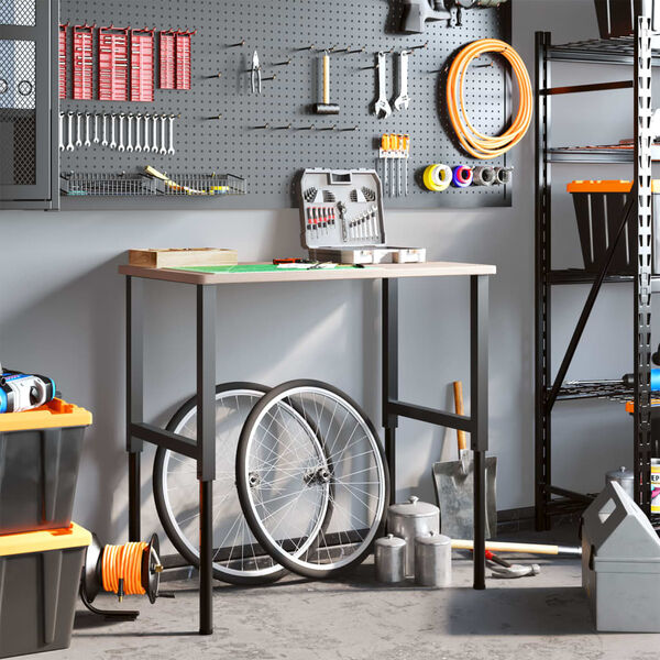 vidaXL Pracovní stůl 100 x 60 x (71,5–98) cm masivní dub obdélníkový