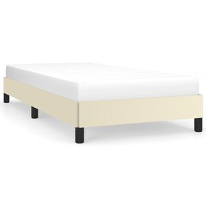 vidaXL R&aacute;m postele kr&eacute;mov&aacute; 100 x 200 cm uměl&aacute; kůže