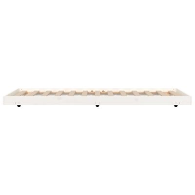vidaXL Rám postele bílý 90 x 190 cm masivní borové dřevo