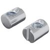 vidaXL V&aacute;lcov&aacute; matice 2 ks Stř&iacute;brn&aacute; M6 x 13 mm Železo