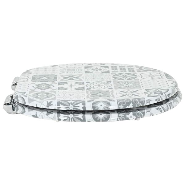 vidaXL WC sed&aacute;tko s funkc&iacute; pomal&eacute;ho skl&aacute;pěn&iacute; 2 ks MDF motiv porcel&aacute;nu