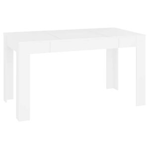 vidaXL J&iacute;deln&iacute; stůl b&iacute;l&yacute; 140 x 74,5 x 76 cm kompozitn&iacute; dřevo