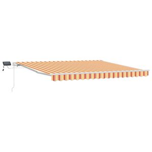 vidaXL Stahovac&iacute; mark&yacute;za Žlut&aacute; a oranžov&aacute; 400 &times; 300 cm L&aacute;tka a hlin&iacute;k