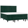 vidaXL Box spring postel s matrac&iacute; tmavě zelen&aacute; 180x200 cm samet