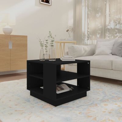 vidaXL Konferenční stolek černý 55 x 55 x 43 cm dřevotříska