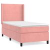 vidaXL Box spring postel s matrac&iacute; růžov&aacute; 80 x 200 cm samet