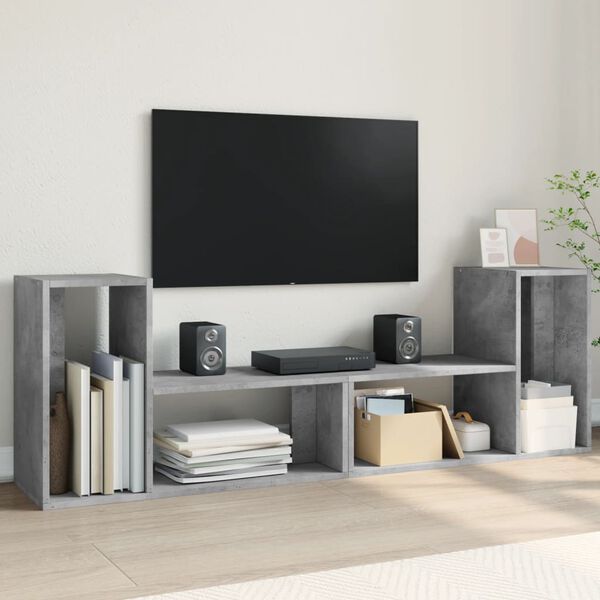 vidaXL TV skř&iacute;ňky 2 ks betonově &scaron;ed&eacute; 75 x 30 x 50 cm kompozitn&iacute; dřevo