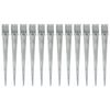 vidaXL Kotvící hroty 12 ks stříbrné 10 x 10 x 91 cm pozinkovaná ocel