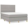 vidaXL Box spring postel s matrac&iacute; světle &scaron;ed&aacute; 140 x 200 cm textil