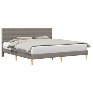 vidaXL R&aacute;m postele s čelo Taupe 180 x 200 cm Textil