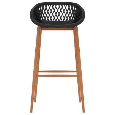vidaXL Barové židle 4 ks černé