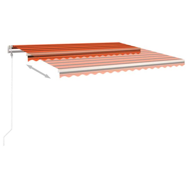 vidaXL Automatick&aacute; zatahovac&iacute; mark&yacute;za 450 x 350 cm oranžovo-hněd&aacute;