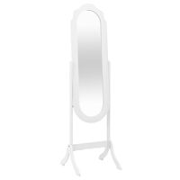 vidaXL Volně stojící zrcadlo bílé 45,5x47,5x160 cm kompozitní dřevo