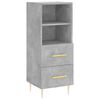 vidaXL Skř&iacute;ň highboard betonově &scaron;ed&aacute; 34,5x34x180 cm kompozitn&iacute; dřevo