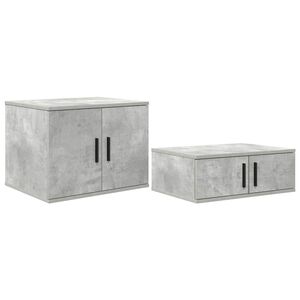 vidaXL &Uacute;ložn&aacute; skř&iacute;ňka 2 pcs Betonově &scaron;ed&aacute; 127 x 41 x 40 cm