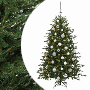 vidaXL Uměl&yacute; v&aacute;nočn&iacute; stromek s v&aacute;nočn&iacute;mi koulemi 120 cm 150 LED