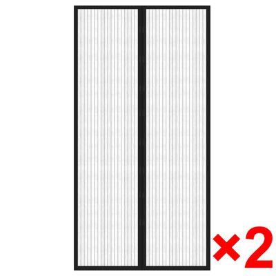 vidaXL Závěs do dveří proti hmyzu 210 x 100 cm magnetický černý