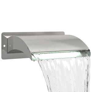 vidaXL Vodop&aacute;d do baz&eacute;nu s LED Nerezov&aacute; ocel 304 30 x 9 x 26 cm