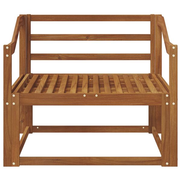 vidaXL Venkovn&iacute; středn&iacute; pohovka Masivn&iacute; ak&aacute;tov&eacute; dřevo Př&iacute;rodn&iacute;