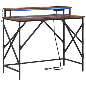 vidaXL Stůl Kouřov&yacute; dub 100 x 50 x 86,5 cm Kompozitn&iacute; dřevo