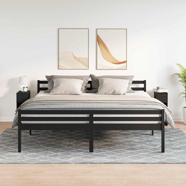 vidaXL Nočn&iacute; stolky se z&aacute;suvkou 2 ks čern&yacute; dub 20x36x60 cm