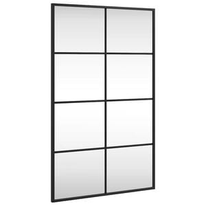 vidaXL N&aacute;stěnn&eacute; zrcadlo čern&eacute; 50 x 80 cm obd&eacute;ln&iacute;k železo