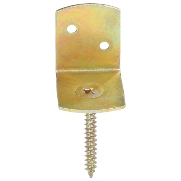 vidaXL Drž&aacute;ky plotov&yacute;ch pol&iacute; 48 ks ve tvaru L pozinkovan&yacute; kov