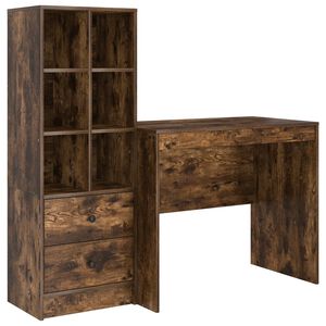 vidaXL Stůl Kouřov&yacute; dub 135,5 x 50 x 127 cm 2 ks