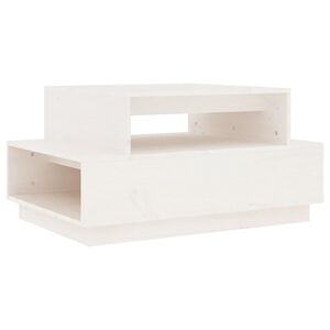 vidaXL Konferenčn&iacute; stolek b&iacute;l&yacute; 80x55x40,5 cm masivn&iacute; borov&eacute; dřevo