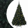 vidaXL Uměl&yacute; v&aacute;nočn&iacute; stromek tmavě zelen&yacute; s ozdobami 240 cm 300 LED
